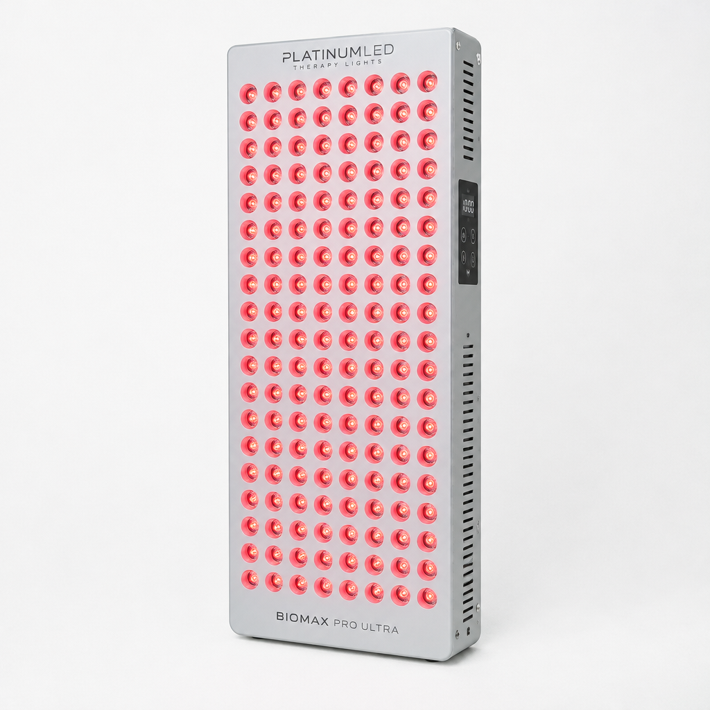 Illustrative AI render of PlatinumLED Therapy Lights BIOMAX PRO ULTRA