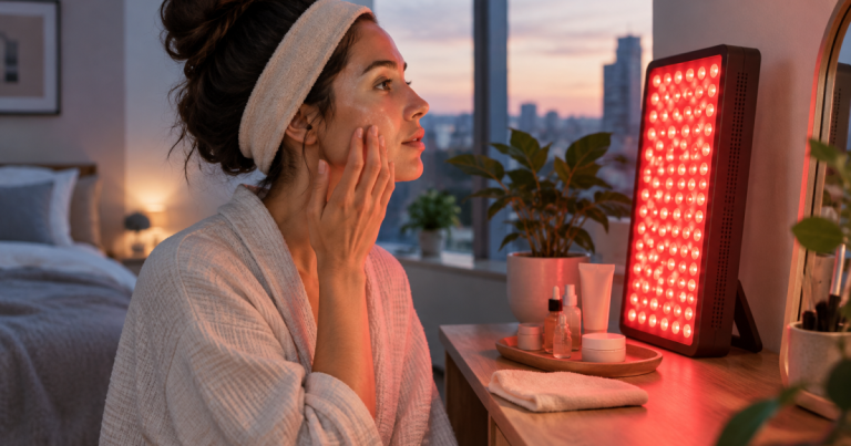 How to Time a Red Light Panel Around Skincare