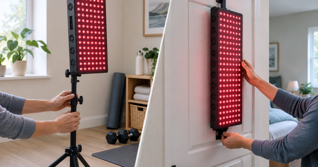 Panel Stand or Door Mount? How to Set Up a Red Light Therapy Panel Without Regret